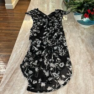 INC dress size 8. Asymmetric hem with tie